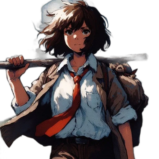 weapon, staff, jacket, sword transparent PNG cut-out