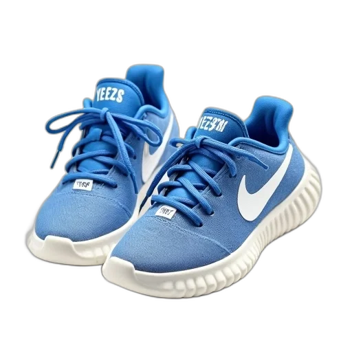 shoes, 3d render, blue, pair transparent PNG cut-out