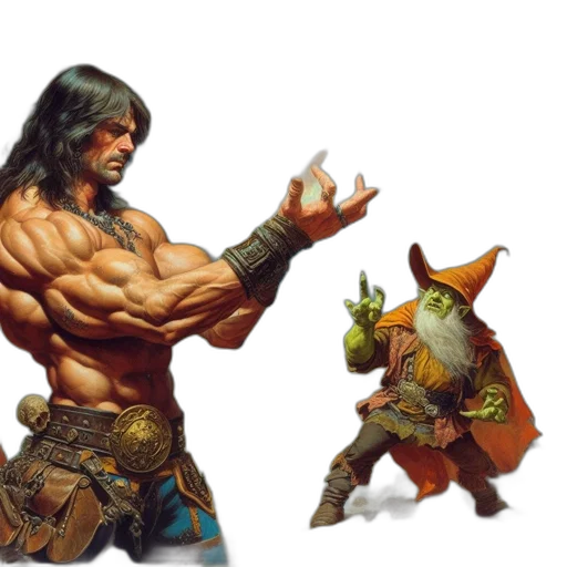 concept art, fantasy art, 3d render, muscular transparent PNG cut-out