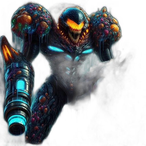 robot, weapon, creature, mask transparent PNG cut-out