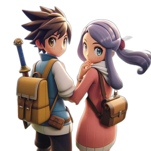 staff, concept art, anime, pixel art transparent PNG cut-out