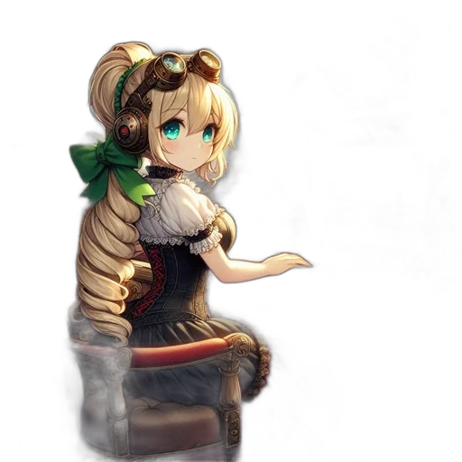 dress, staff, dragon, robot transparent PNG cut-out