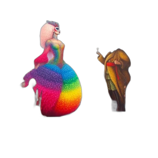dress, creature, animal, hair transparent PNG cut-out