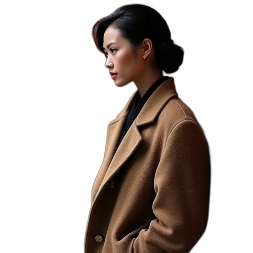 jacket, staff, face, photorealistic transparent PNG cut-out
