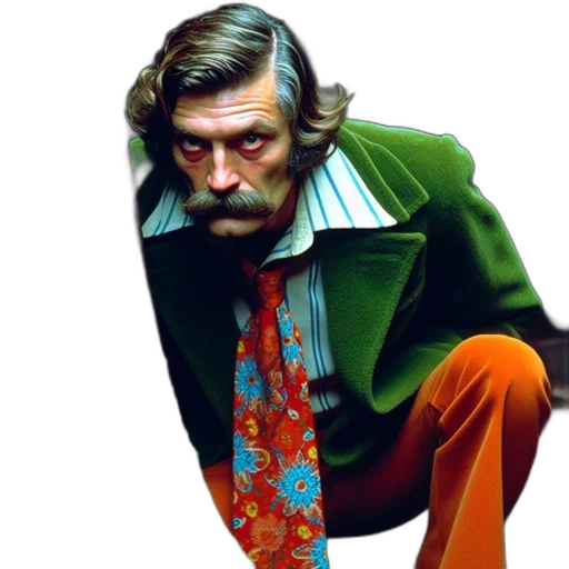 jacket, face, staff, hair transparent PNG cut-out