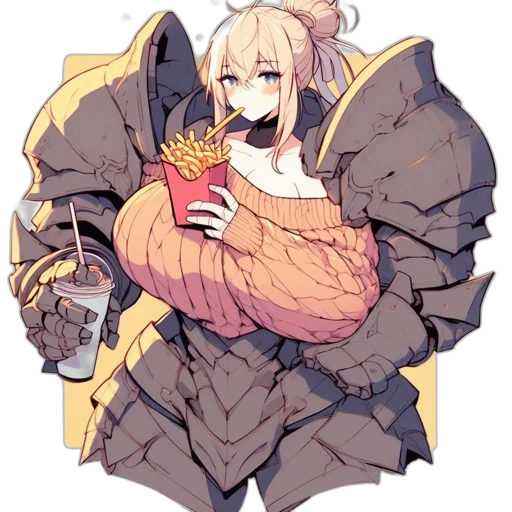 dragon, creature, jacket, weapon transparent PNG cut-out
