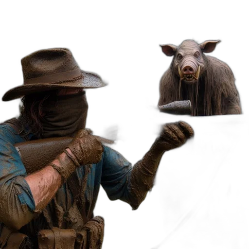 mask, animal, hat, weapon transparent PNG cut-out