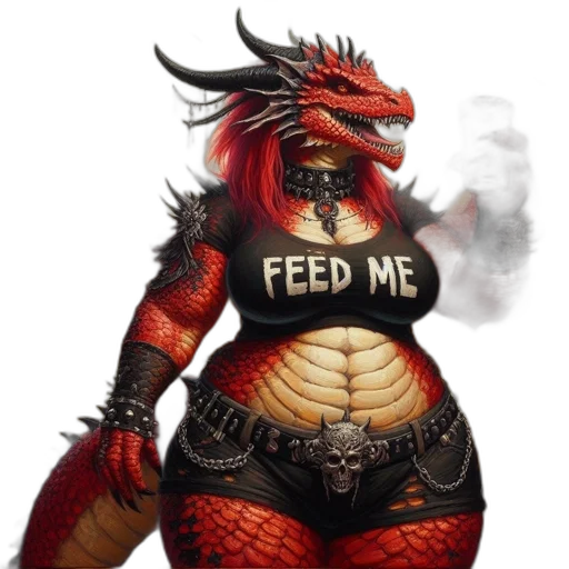 dragon, food, fantasy art, concept art transparent PNG cut-out