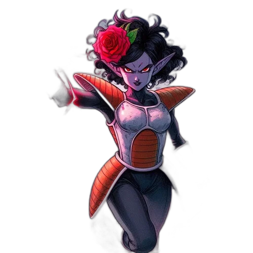 flower, staff, crown, robot transparent PNG cut-out
