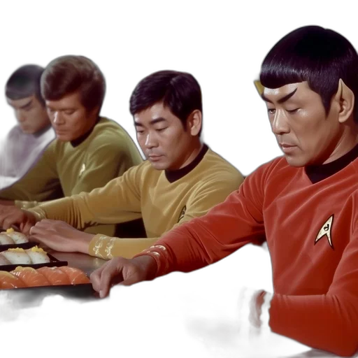 food, outer space, group, men transparent PNG cut-out