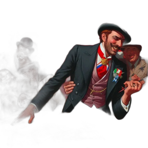 jacket, hat, concept art, comic book art transparent PNG cut-out