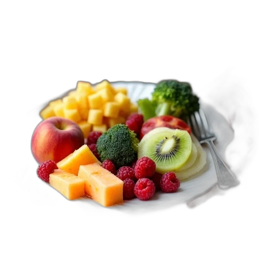 food, crown, photorealistic, 3d render transparent PNG cut-out