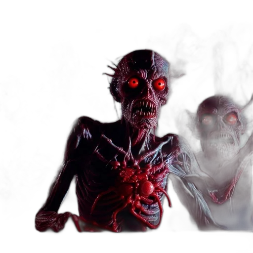 creature, mask, concept art, 3d render transparent PNG cut-out