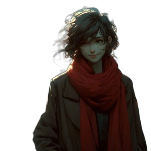face, mask, jacket, staff transparent PNG cut-out