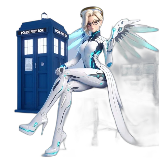 robot, dress, concept art, fantasy art transparent PNG cut-out