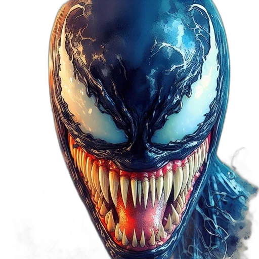 mask, face, creature, comic book art transparent PNG cut-out