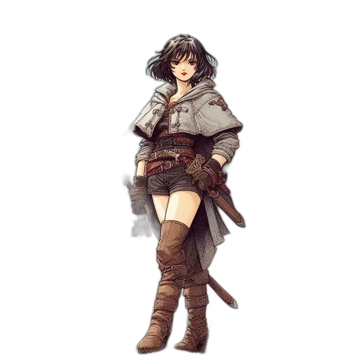 sword, jacket, weapon, staff transparent PNG cut-out