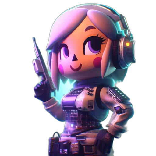 robot, weapon, staff, jacket transparent PNG cut-out