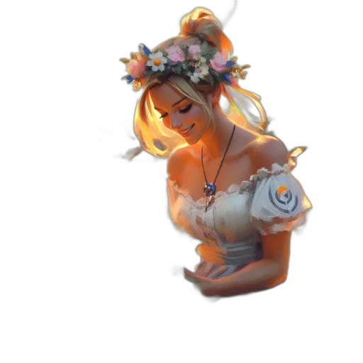 staff, dress, weapon, crown transparent PNG cut-out