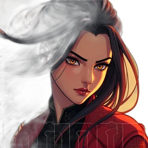 face, jacket, comic book art, fantasy art transparent PNG cut-out