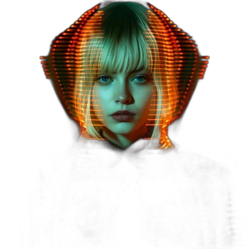 robot, mask, face, hair transparent PNG cut-out