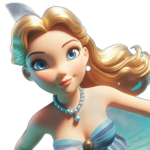 dress, crown, 3d render, photorealistic transparent PNG cut-out