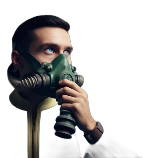 mask, weapon, concept art, photorealistic transparent PNG cut-out