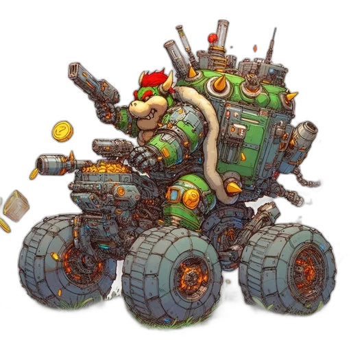 robot, weapon, car, concept art transparent PNG cut-out