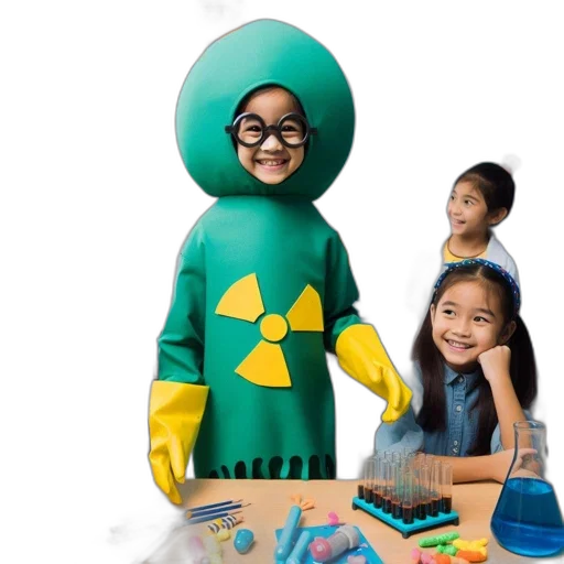 robot, jacket, hat, mask transparent PNG cut-out