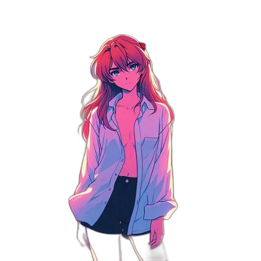 jacket, dress, staff, creature transparent PNG cut-out