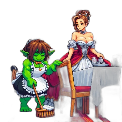 dress, concept art, pixel art, fantasy art transparent PNG cut-out