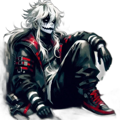 jacket, mask, face, creature transparent PNG cut-out