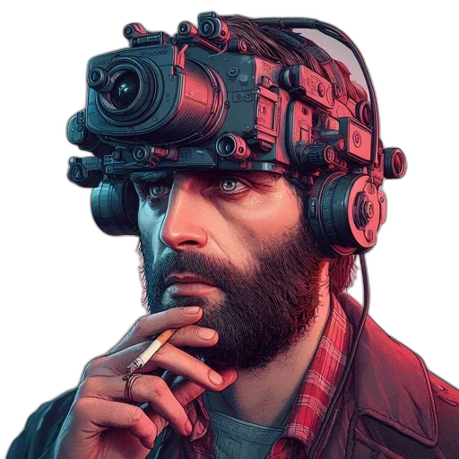 robot, face, mask, weapon transparent PNG cut-out