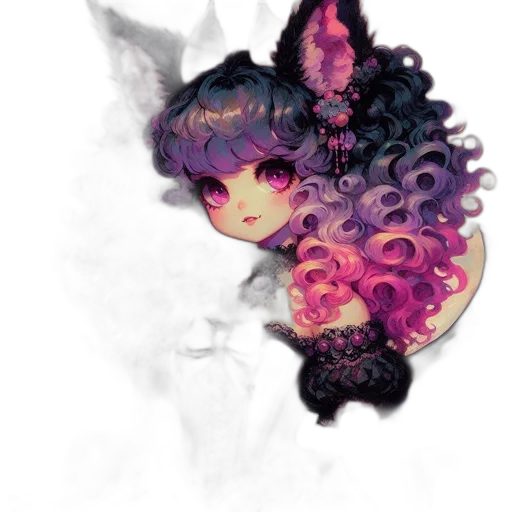 creature, mask, staff, hair transparent PNG cut-out