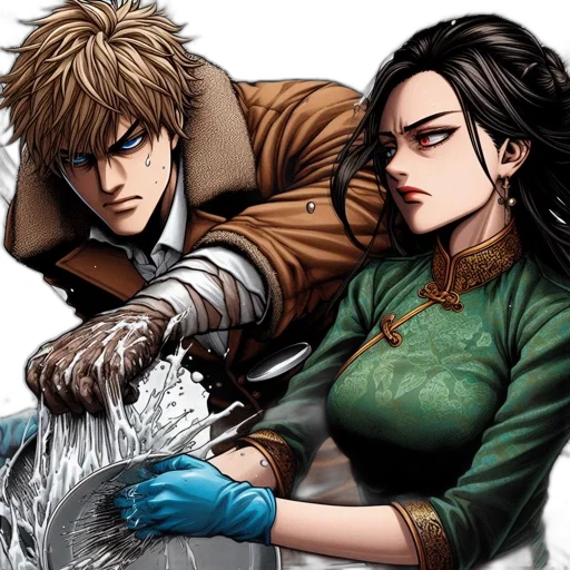 comic book art, concept art, fantasy art, anime transparent PNG cut-out