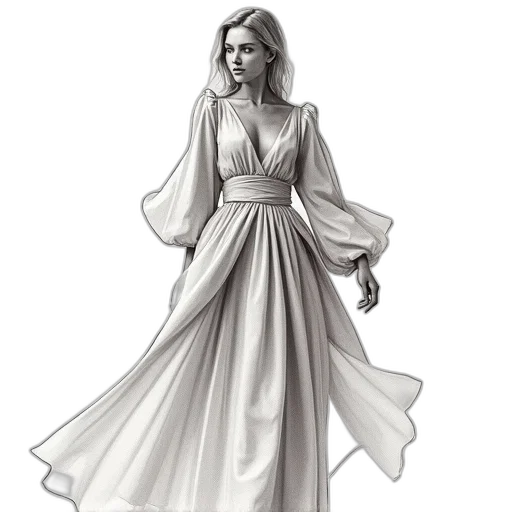 dress, concept art, fantasy art, photorealistic transparent PNG cut-out