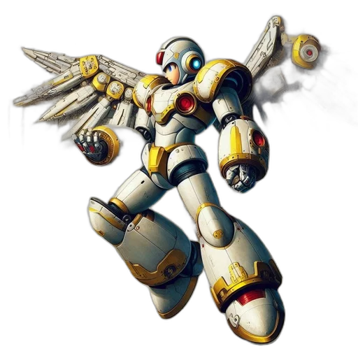 robot, weapon, concept art, 3d render transparent PNG cut-out