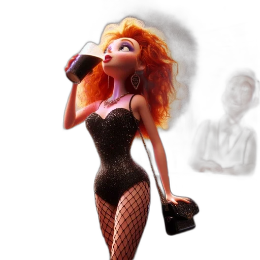 dress, concept art, 3d render, cartoon transparent PNG cut-out