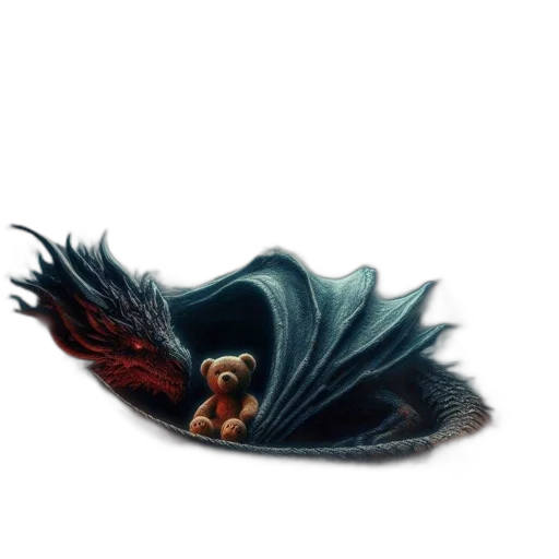 dragon, creature, hair, animal transparent PNG cut-out