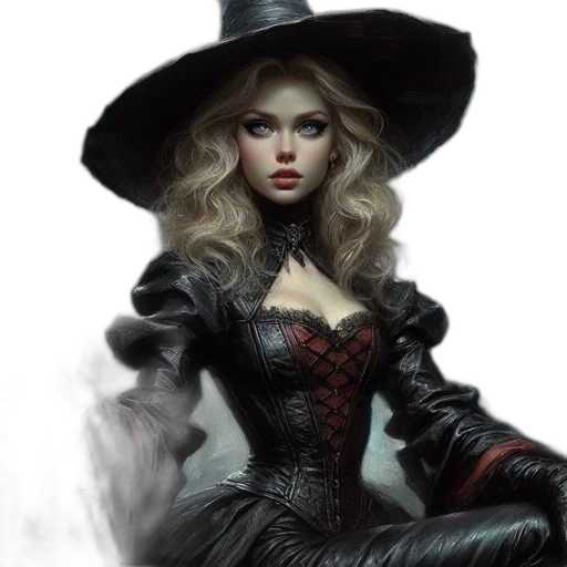 hat, dress, fantasy art, concept art transparent PNG cut-out