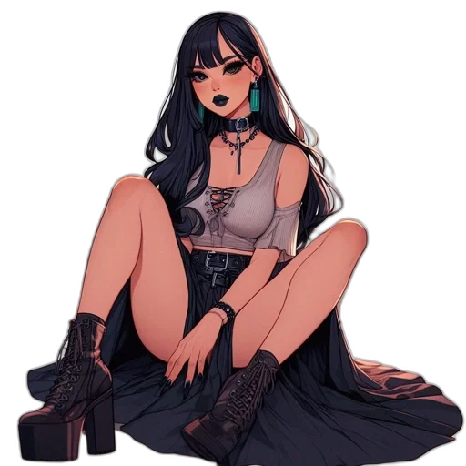 dress, jewelry, shoes, staff transparent PNG cut-out