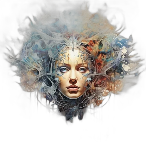 face, hair, mask, crown transparent PNG cut-out