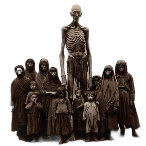 staff, concept art, emaciated, man transparent PNG cut-out