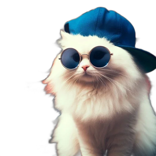 hat, animal, jacket, vaporwave transparent PNG cut-out