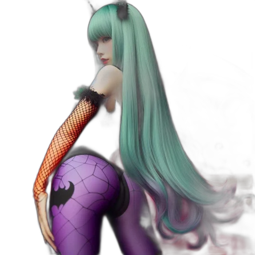 dress, hair, robot, concept art transparent PNG cut-out