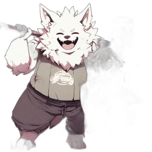 staff, jacket, creature, weapon transparent PNG cut-out