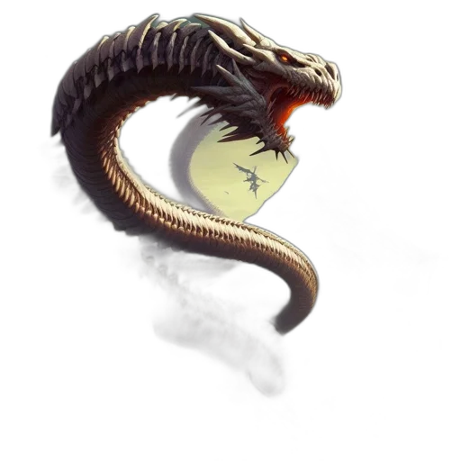 dragon, creature, staff, animal transparent PNG cut-out