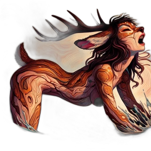 creature, dragon, hair, animal transparent PNG cut-out