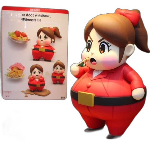 food, concept art, 3d render, pixel art transparent PNG cut-out