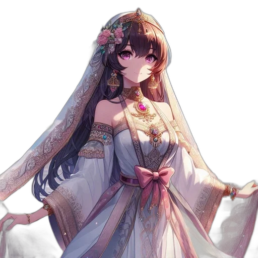 dress, crown, jewelry, flower transparent PNG cut-out